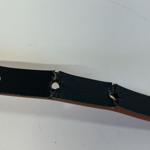 BOHO FAUX LEATHER SKINNY BELT COLORFUL ENAMEL FLOWER BUCKLE. 60's Hippie Vibe - Picture 6 of 6